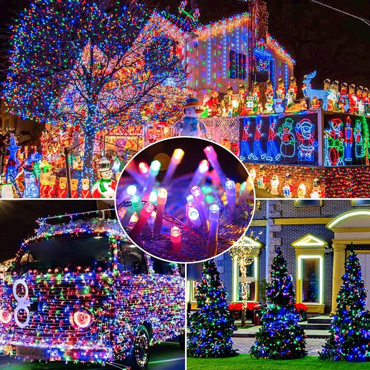 Set 2 x Decoratiune cu Incarcare Solara, 50 metri, 500 led - Multicolora