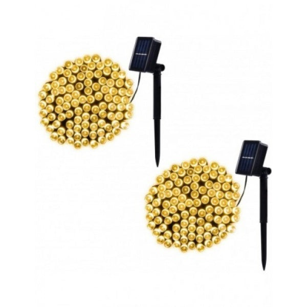 Set 2 x Decoratiune solara 30m 300 leduri - alb cald