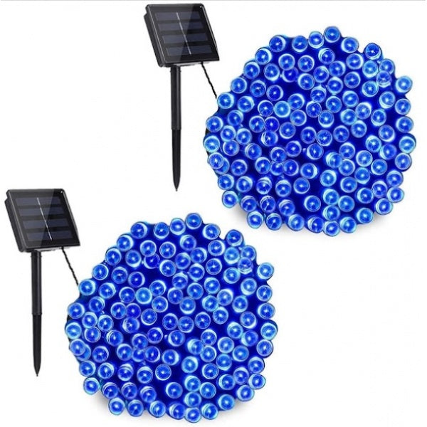 Set 2 x Decoratiune solara 30m 300 leduri - albastru