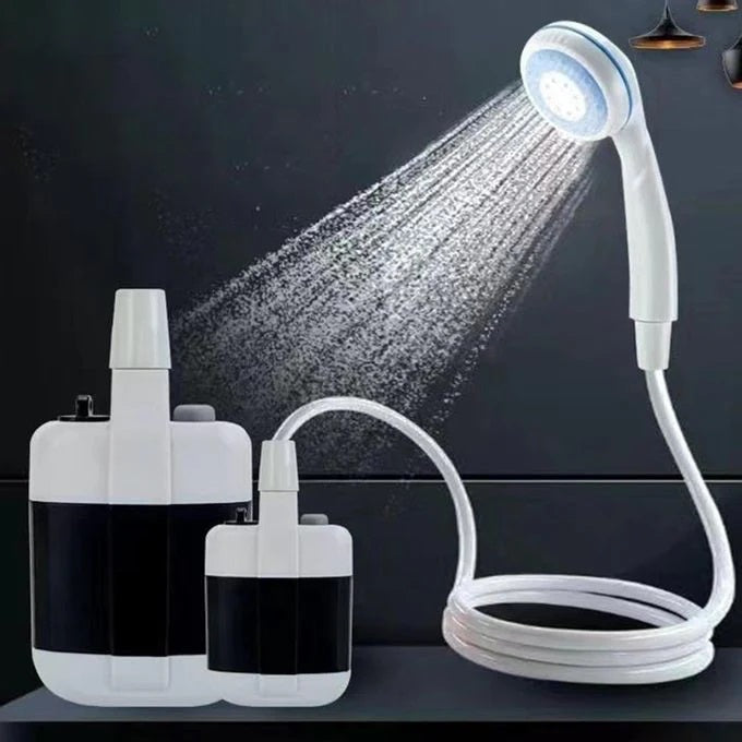 Dus Portabil cu Incarcare USB pentru Camping cu Robinet Incorporat pentru Interior/Exterior