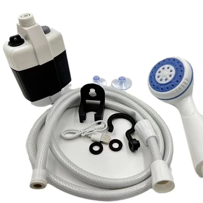 Dus Portabil cu Incarcare USB pentru Camping cu Robinet Incorporat pentru Interior/Exterior