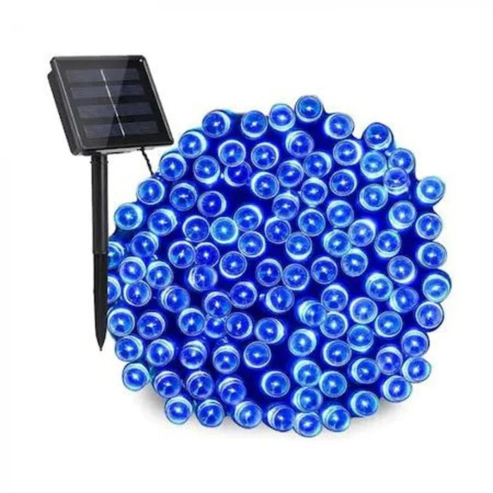 Lichidare de stoc: Decoratiune cu Incarcare Solara, 50 metri, 500 led - Albastru