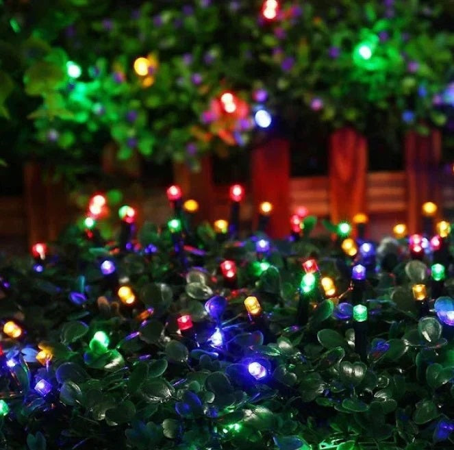 Decoratiune cu Incarcare Solara, 50 metri, 500 led - Multicolora + CADOU