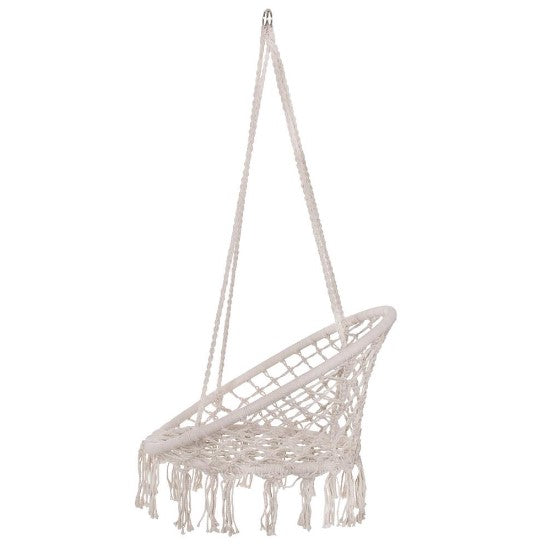 Scaun Rotund Tip Leagan Suspendat, Cu Franjuri, 80CM